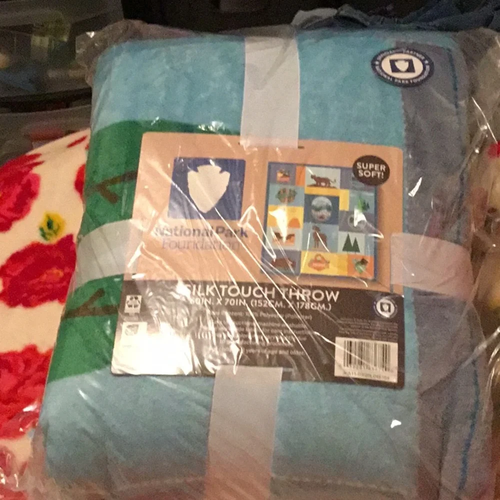 US NATIONAL PARKS silk touch Plush Throw Blanket Travel RV Camping Hiking new
